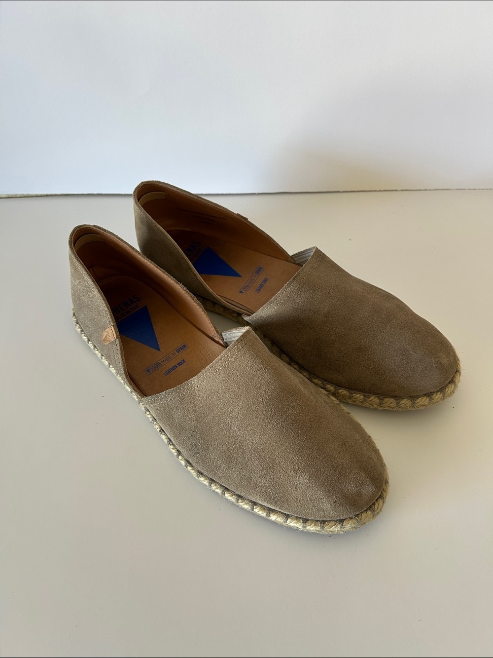 Verbenas Suede Espadrille Slip-On Shoes - Taupe
